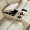 Newport 6-Piece Almond Leather Power Reclining Sectional with Chaise
