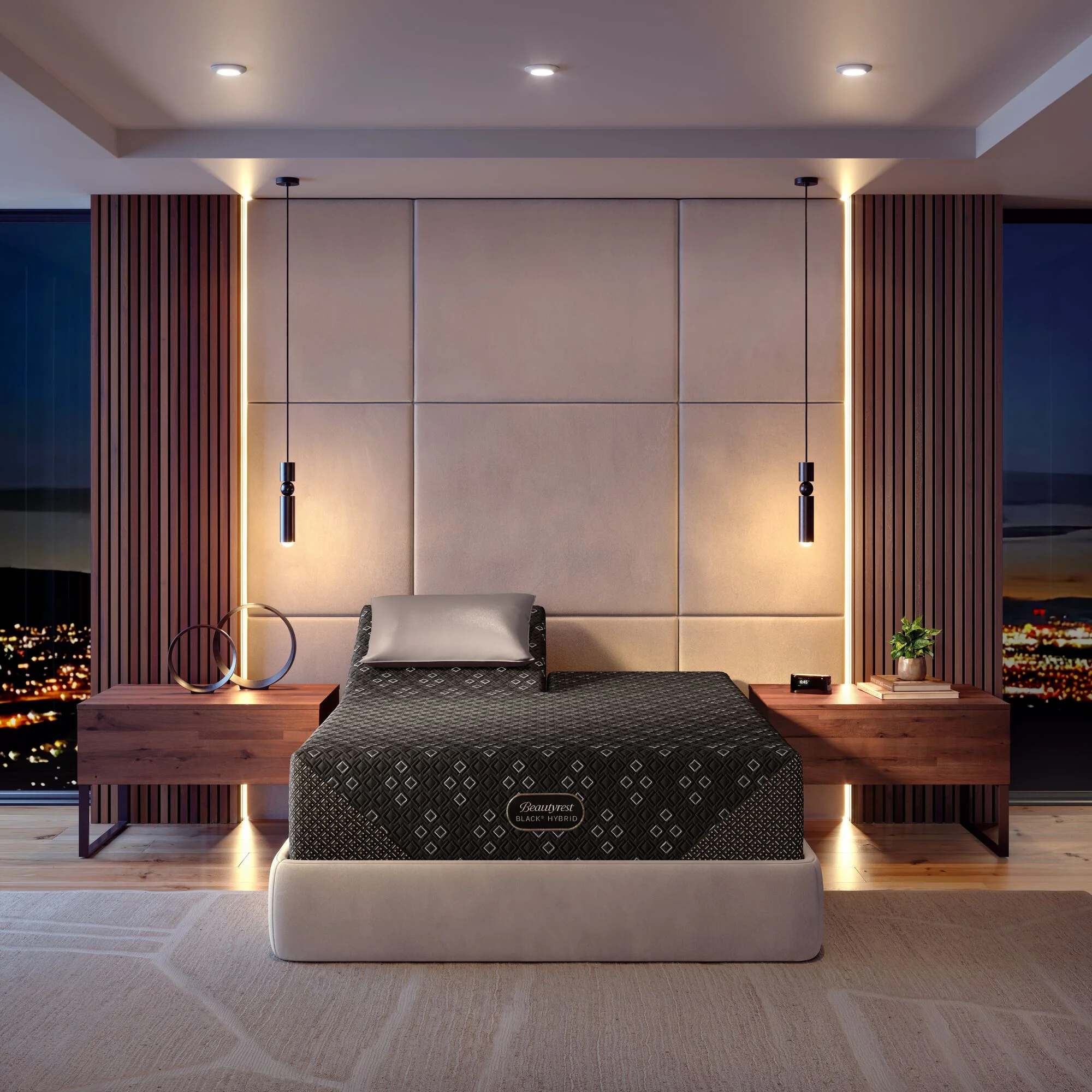 Beautyrest Black Series 3 XCS Plush Mattress and X7 Adjustable Base with Independent Sleep Technology