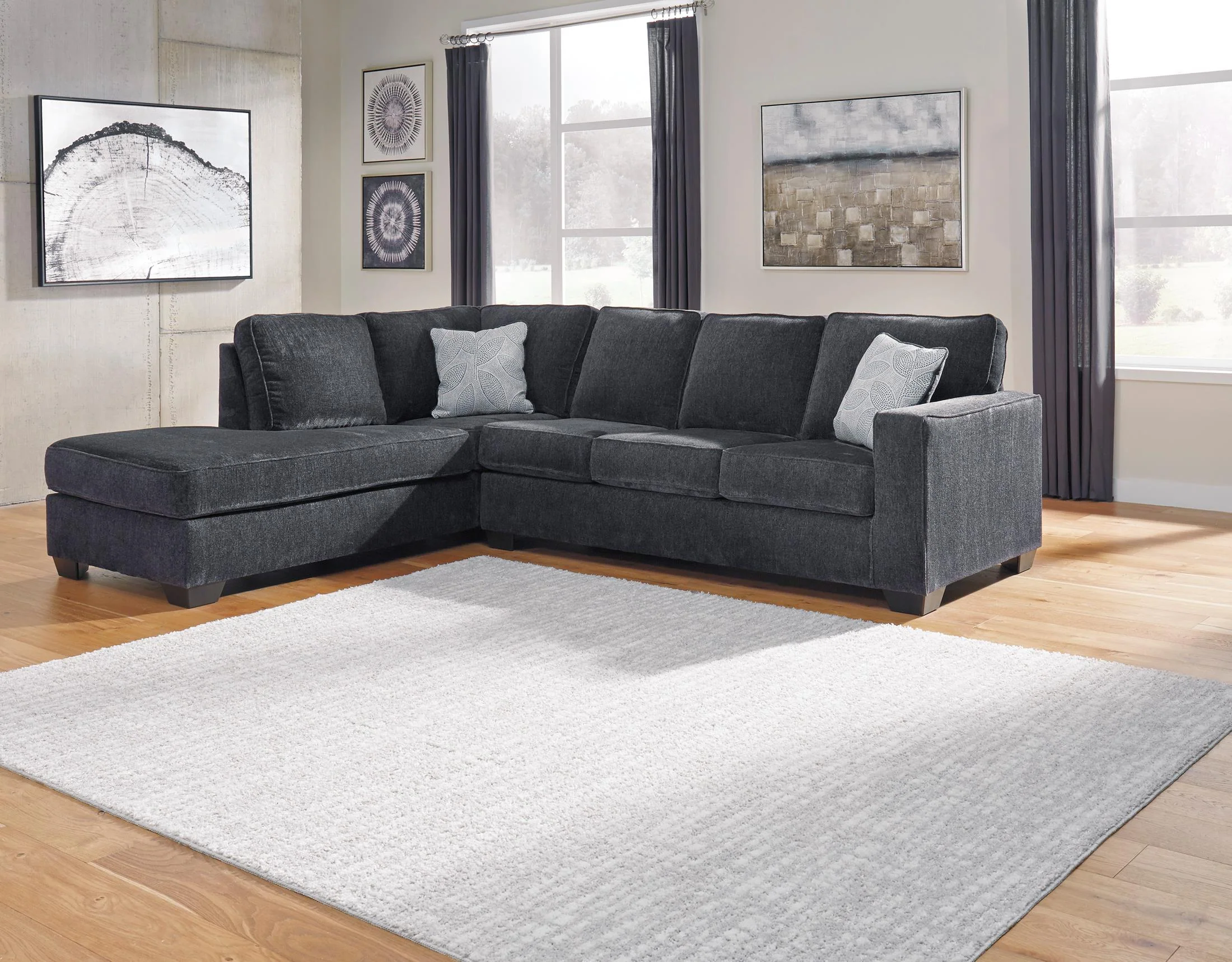 Altari 2-Piece Slate Sectional with Chaise