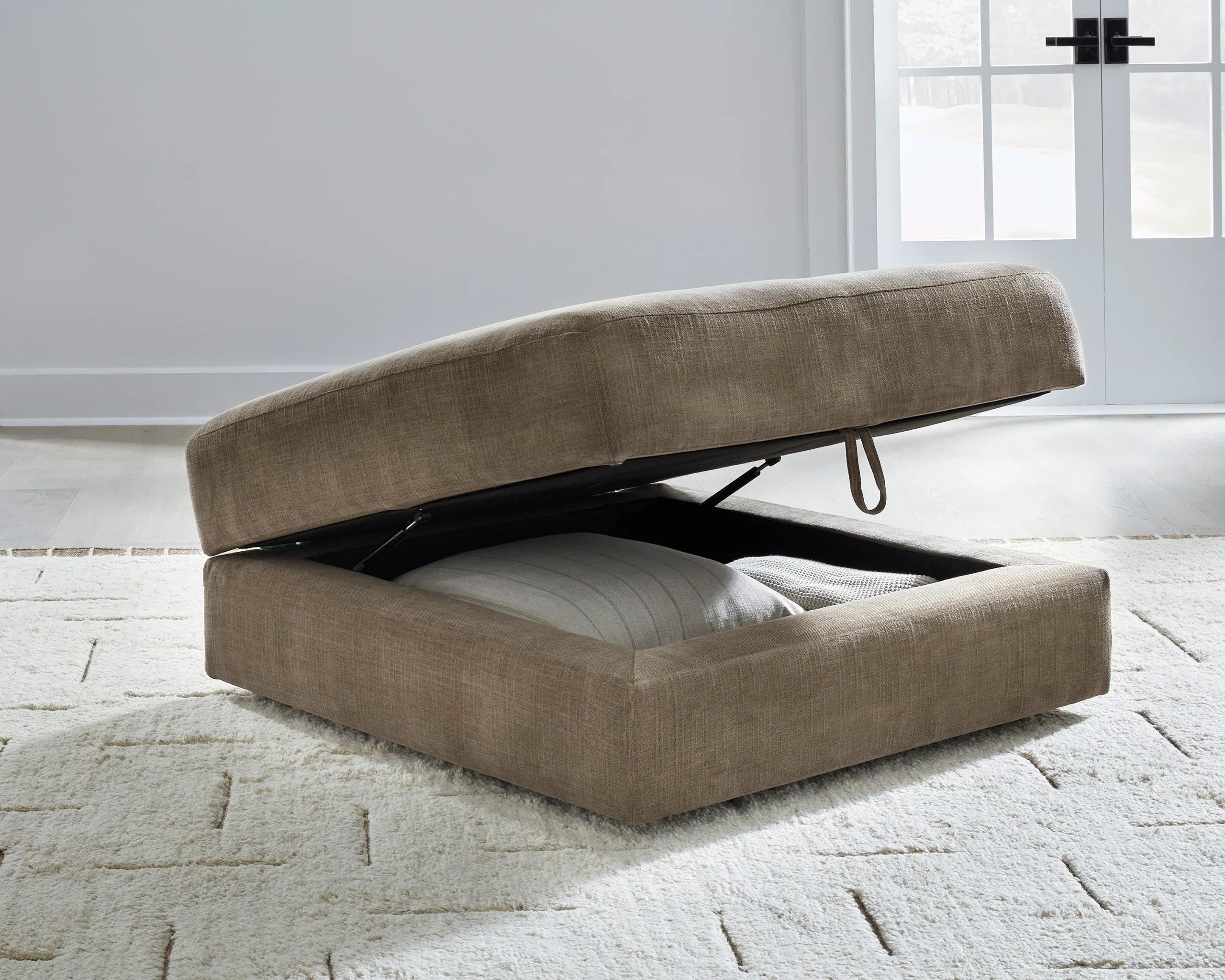 Ashley Camellia-Court Ottoman With Storage