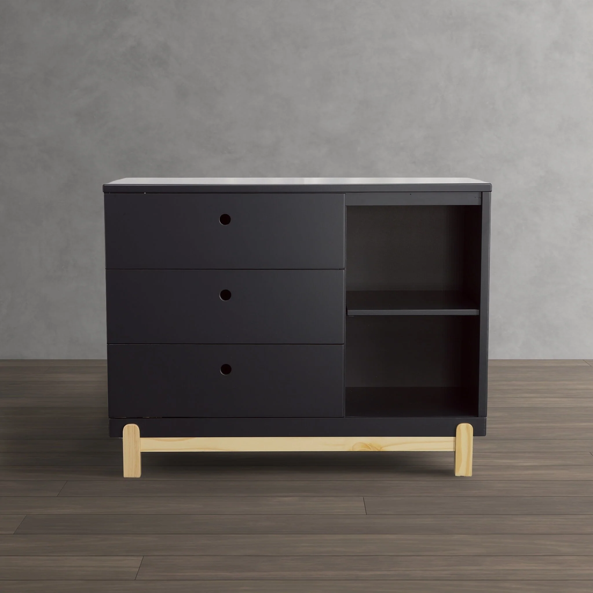 Poppy 3 Drawer Dresser with Cubbies