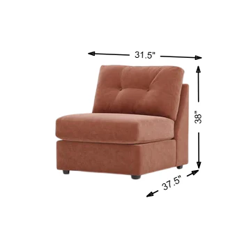 Modular One Armless Chair