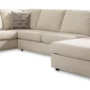 Edenfield 3-Piece Linen Sectional with Chaise