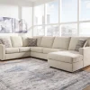 Edenfield 3-Piece Linen Sectional with Chaise
