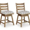 Ridgester Upholstered Counter Height Swivel Bar Stool