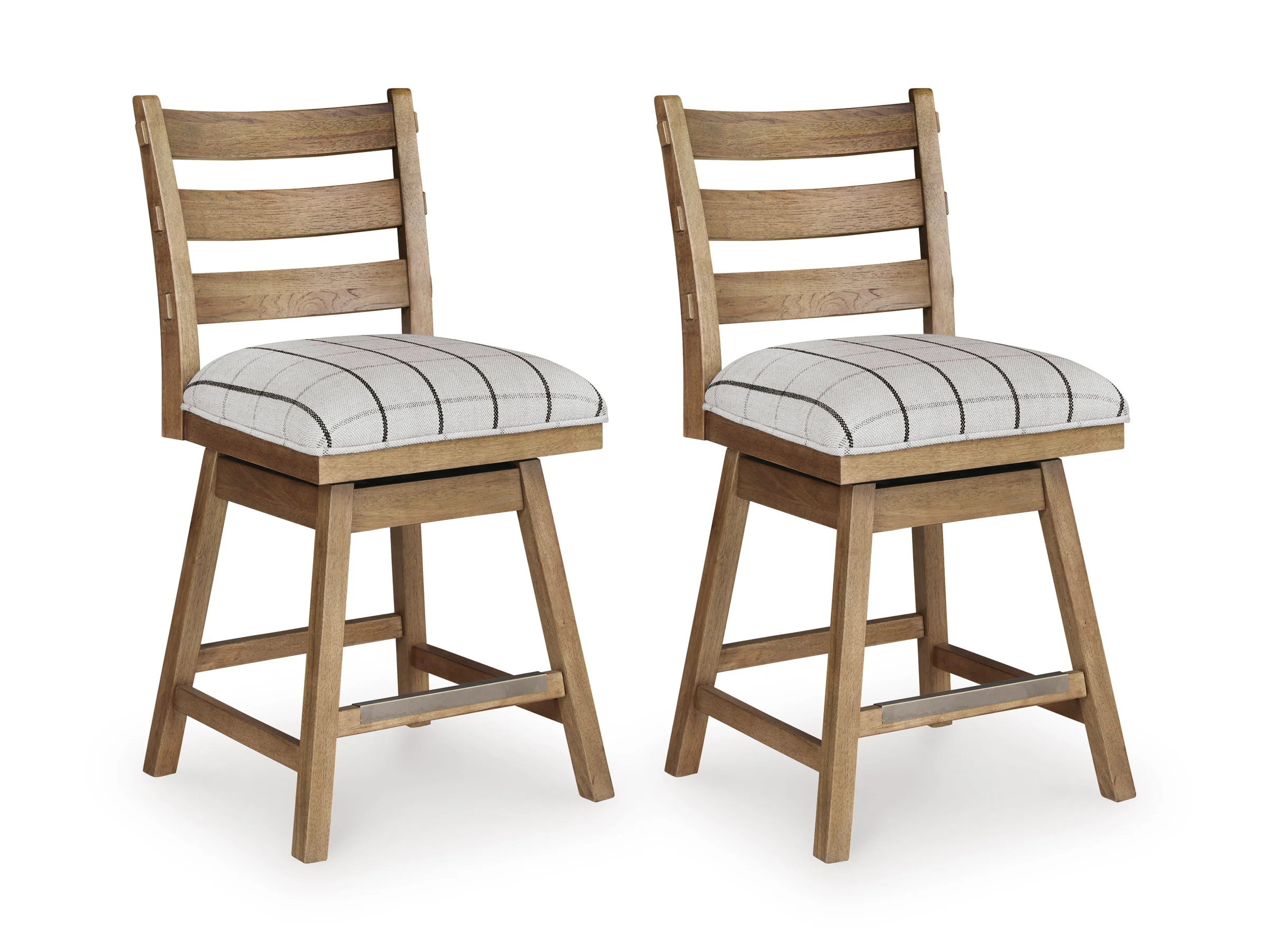 Ridgester Upholstered Counter Height Swivel Bar Stool