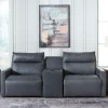 ModZ 3-Piece Power Reclining Sectional Loveseat with Audio Console