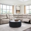 Gravier 6-Piece Power Reclining Sectional with Storage Console with Power Armless Recliner