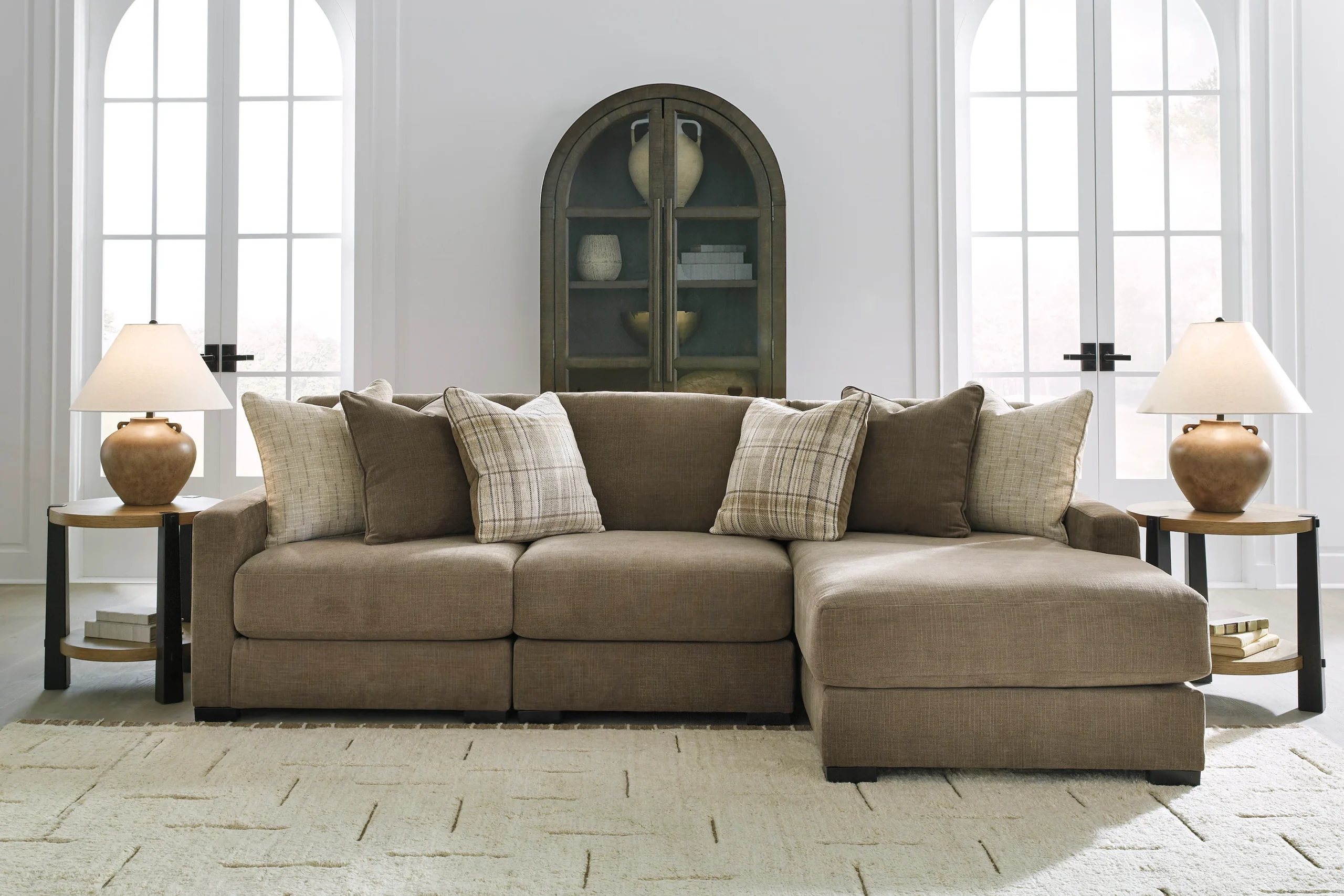 Ashley Camellia-Court 3-Piece Sectional with Chaise