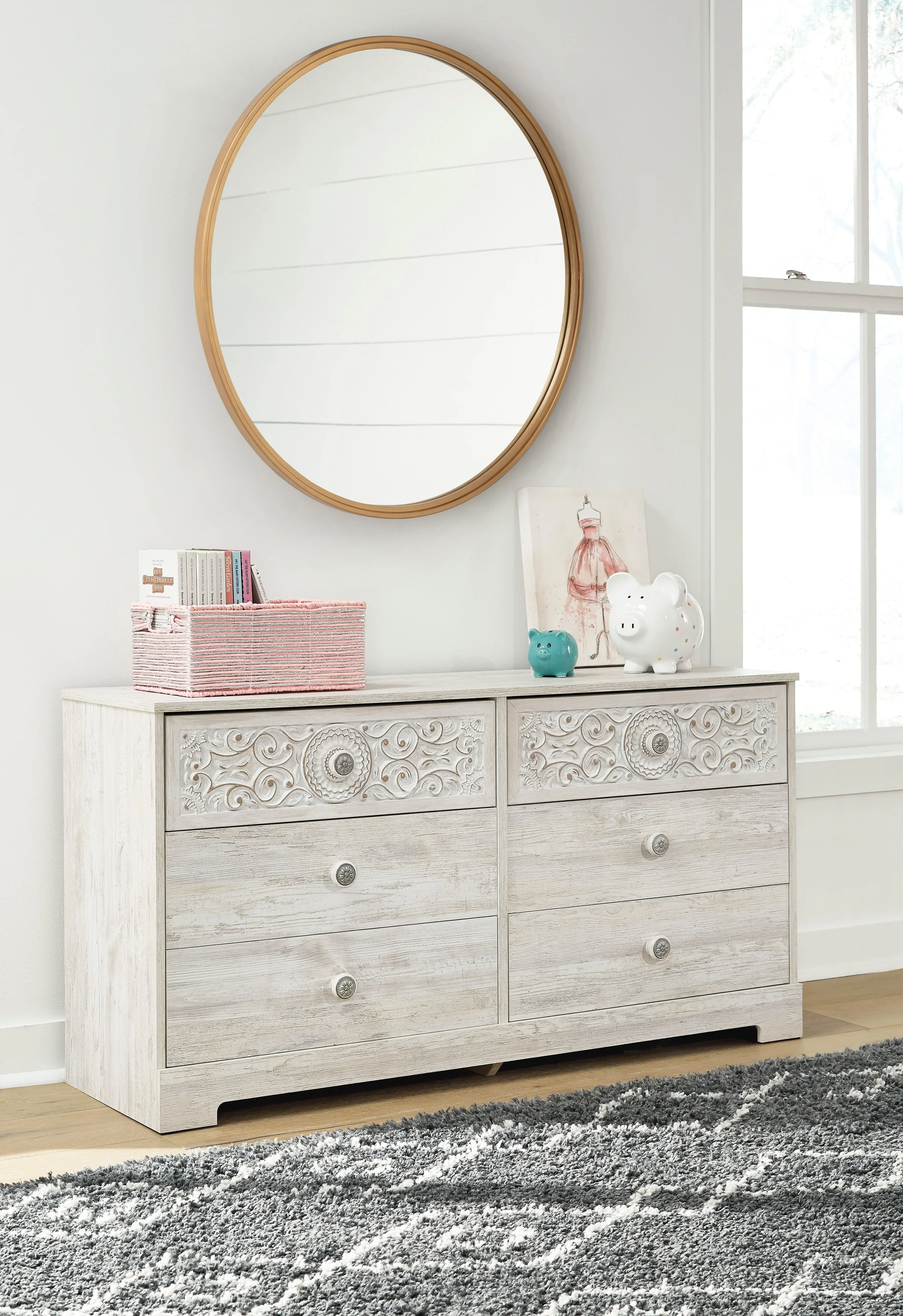 Paxberry 6 Drawer 53" Dresser