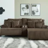 Top Tier Right Facing 3-Piece Reclining Sectional Sofa with Chaise
