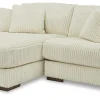 Lindyn 2-Piece Ivory Sectional with Chaise