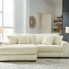 Lindyn 2-Piece Ivory Sectional with Chaise
