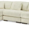 Lindyn 3-Piece Ivory Sectional with Chaise