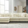 Lindyn 3-Piece Ivory Sectional with Chaise
