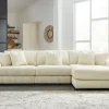 Lindyn 3-Piece Ivory Sectional with Chaise