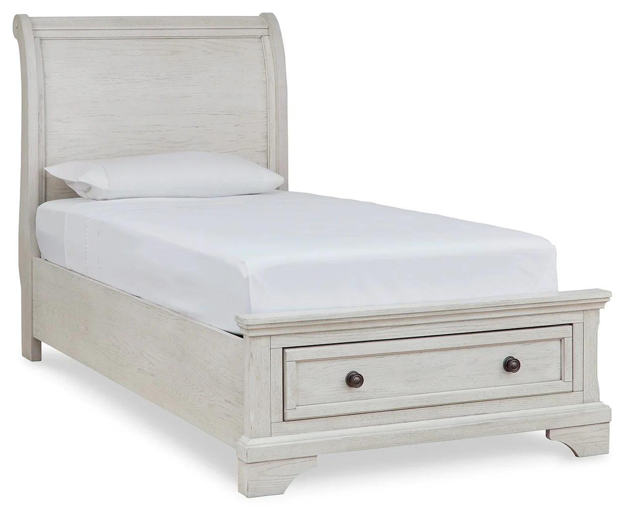 Robbinsdale Sleigh Bed with 2 Storage Drawers