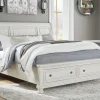 Robbinsdale Sleigh Bed with 2 Storage Drawers