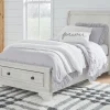 Robbinsdale Sleigh Bed with 2 Storage Drawers