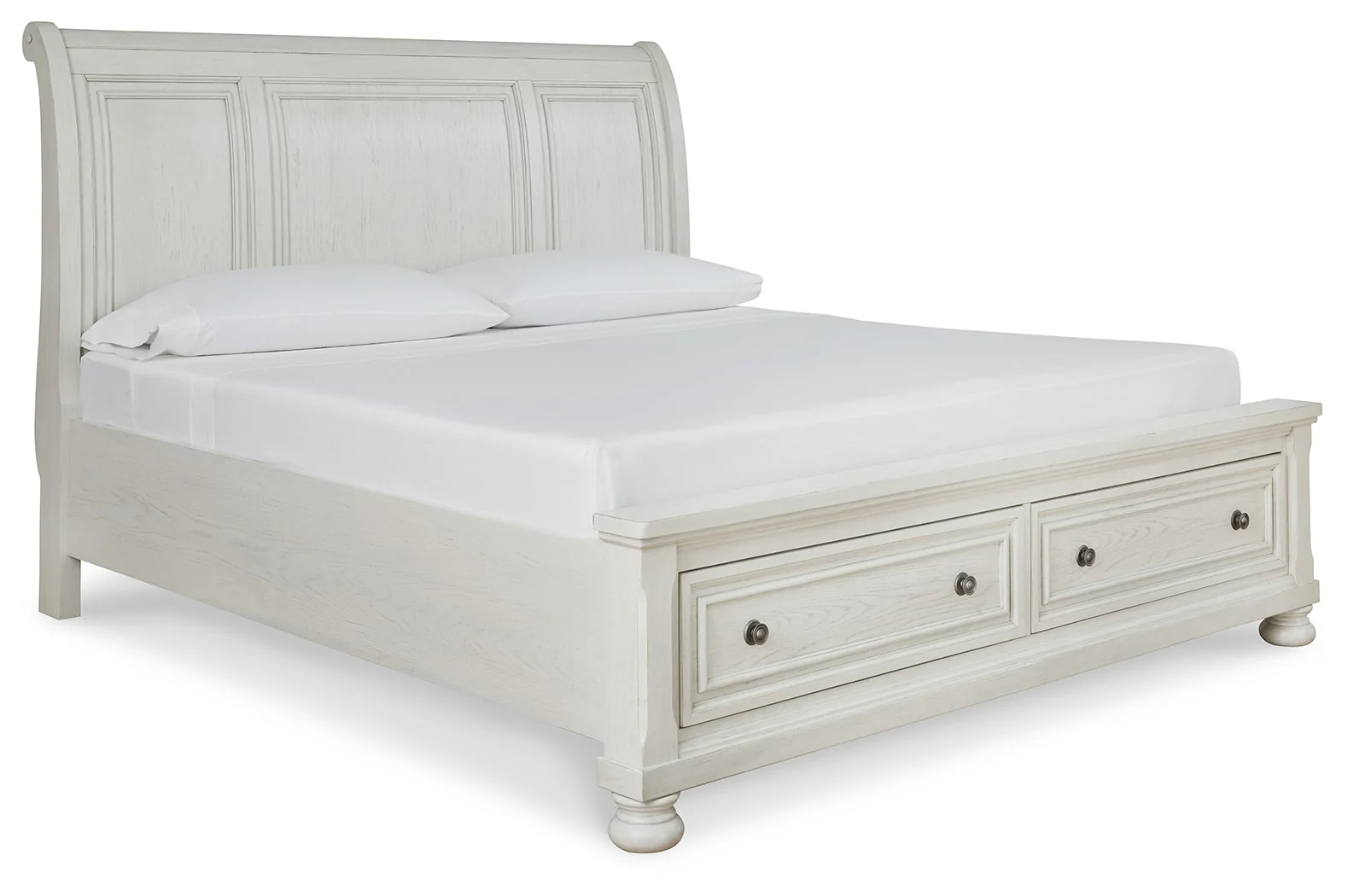 Robbinsdale Sleigh Bed with 2 Storage Drawers
