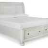Robbinsdale Sleigh Bed with 2 Storage Drawers