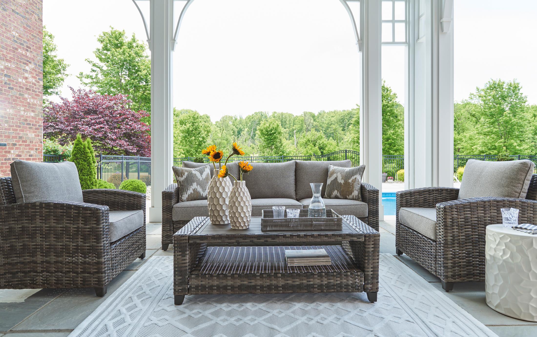 Ashley Oasis Court 4-Piece Outdoor Set