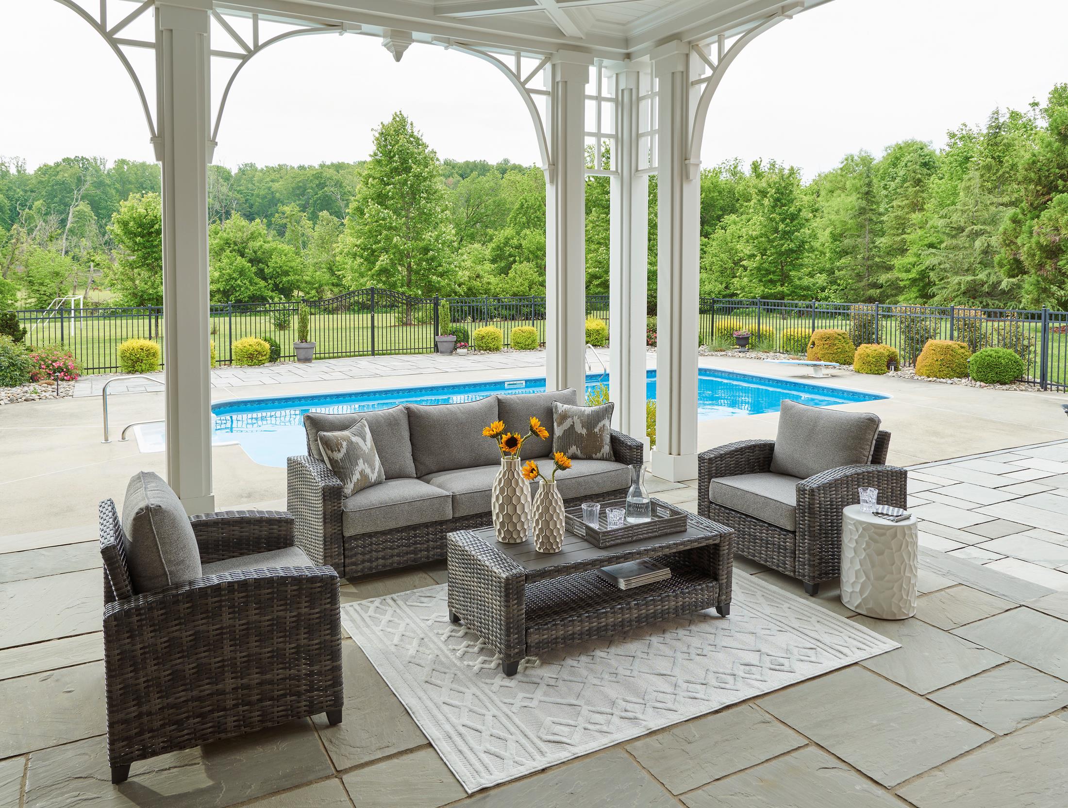 Ashley Oasis Court 4-Piece Outdoor Set