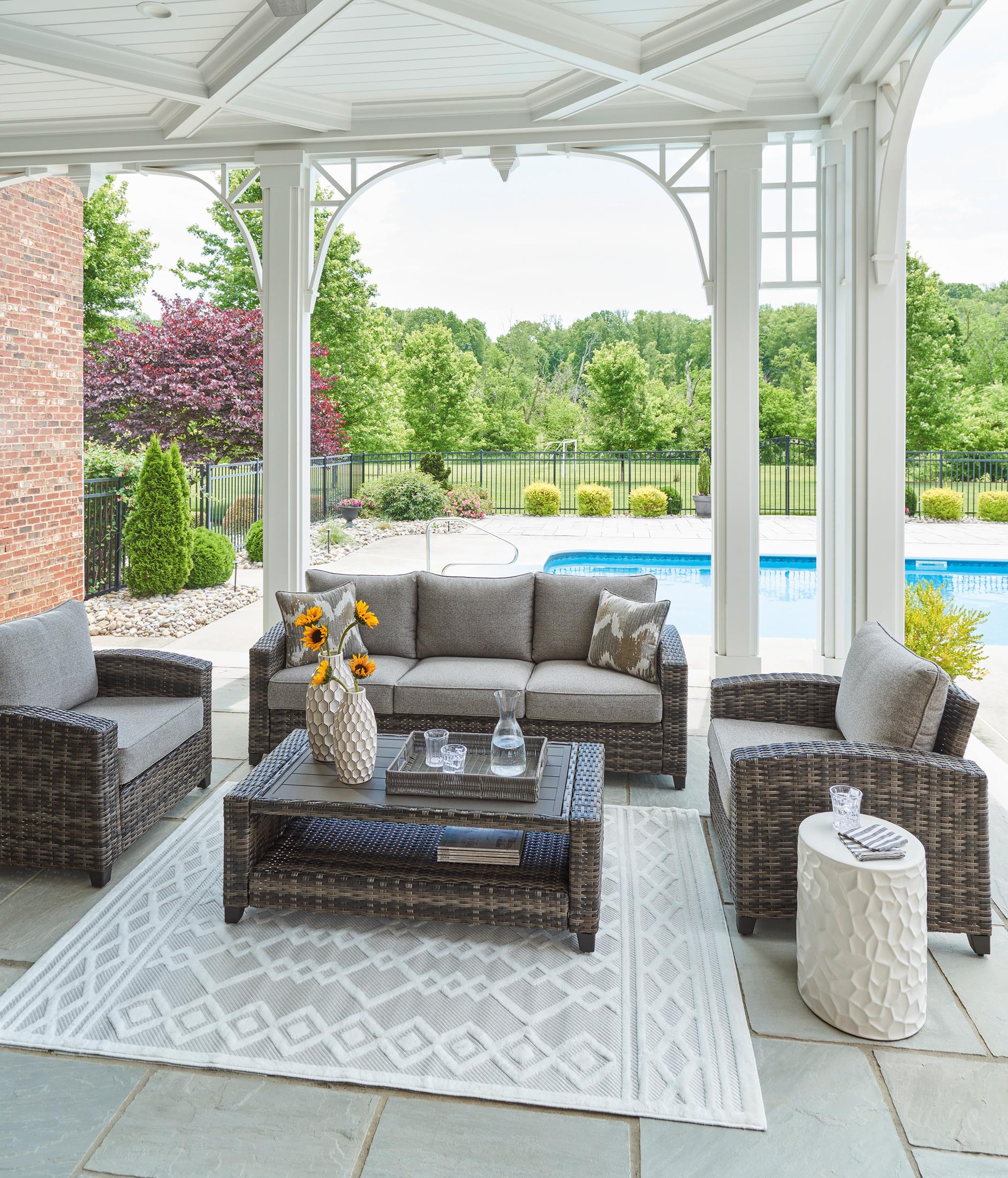 Ashley Oasis Court 4-Piece Outdoor Set