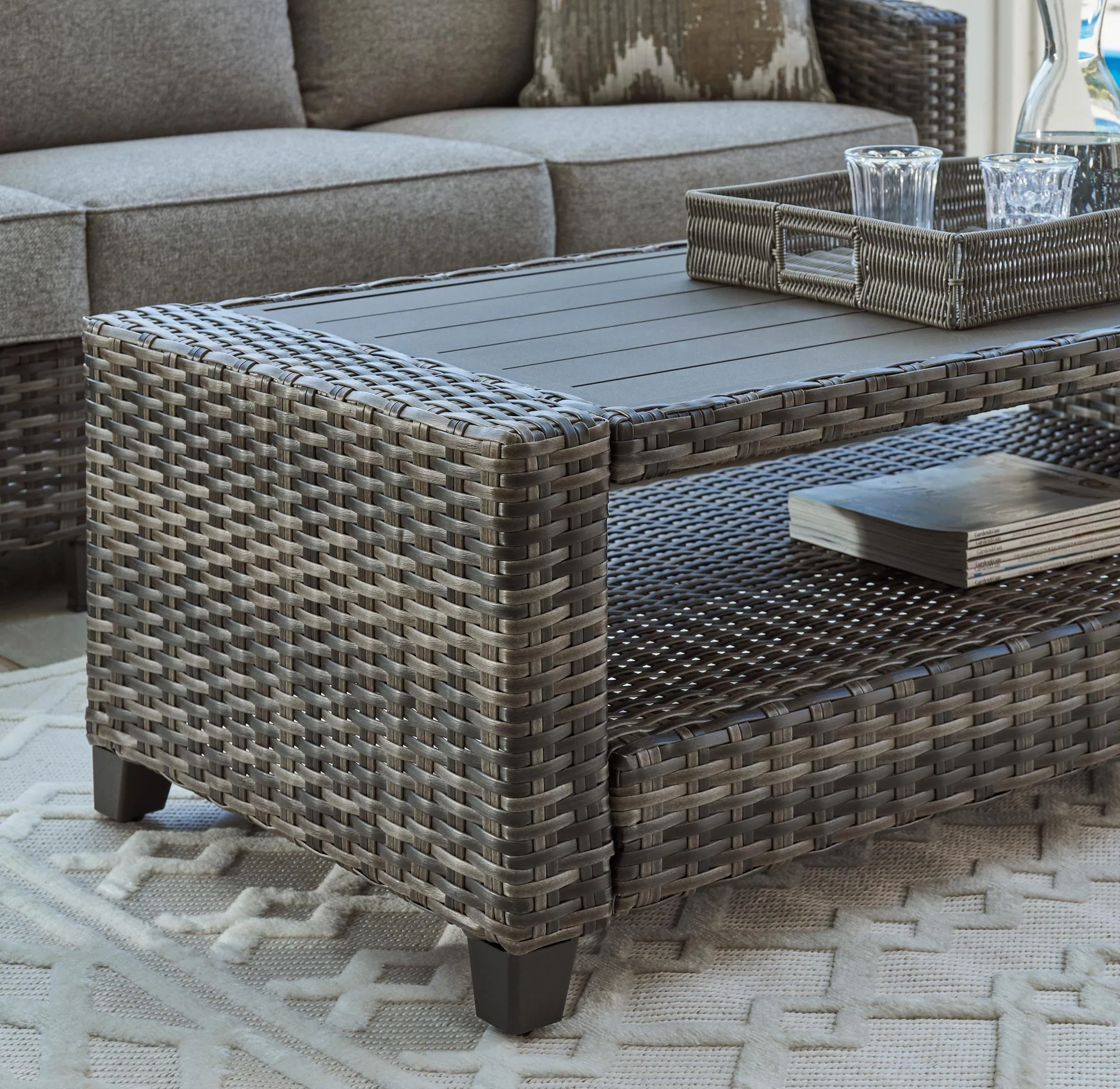 Ashley Oasis Court 4-Piece Outdoor Set