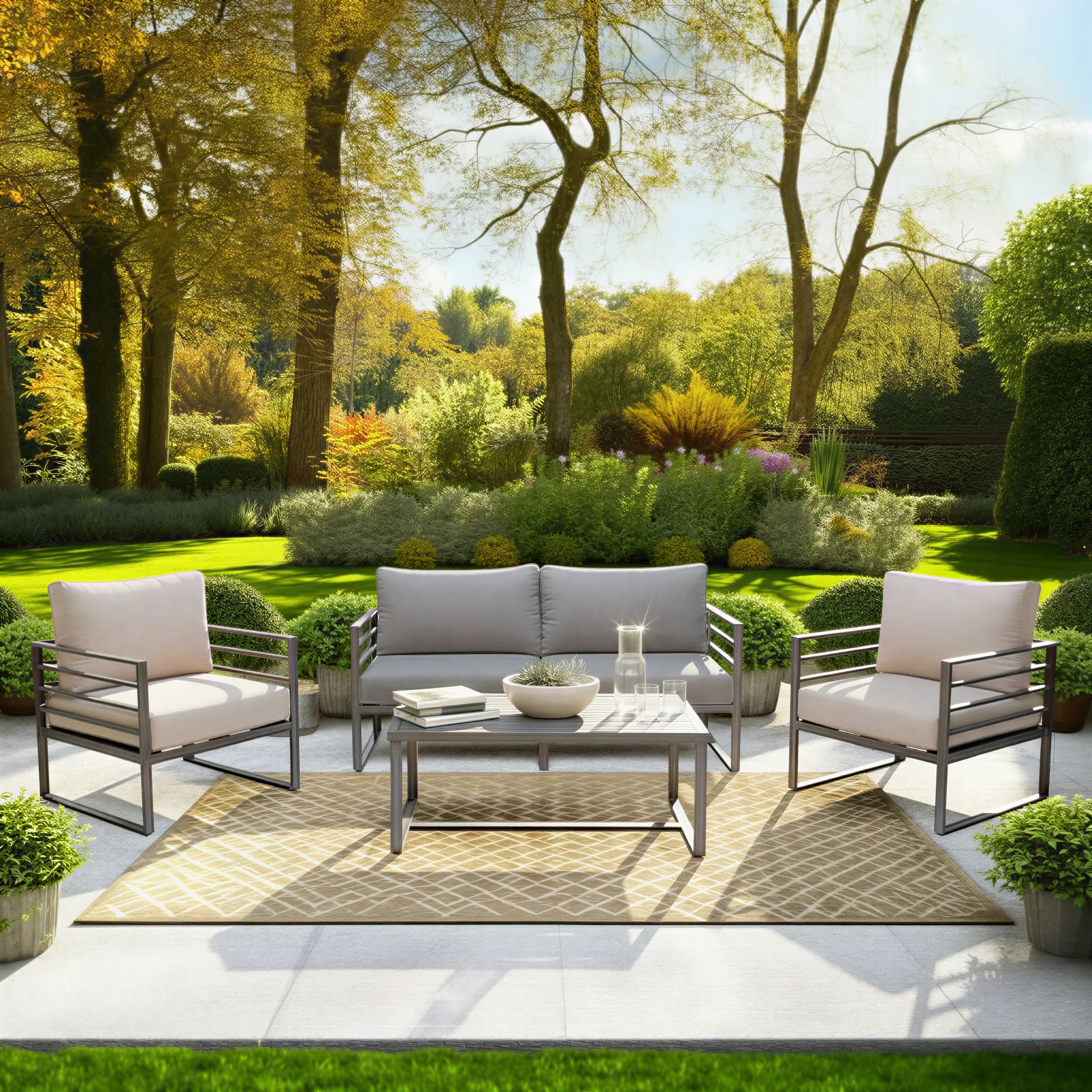 Holden 4-Piece Outdoor Patio Chat Set