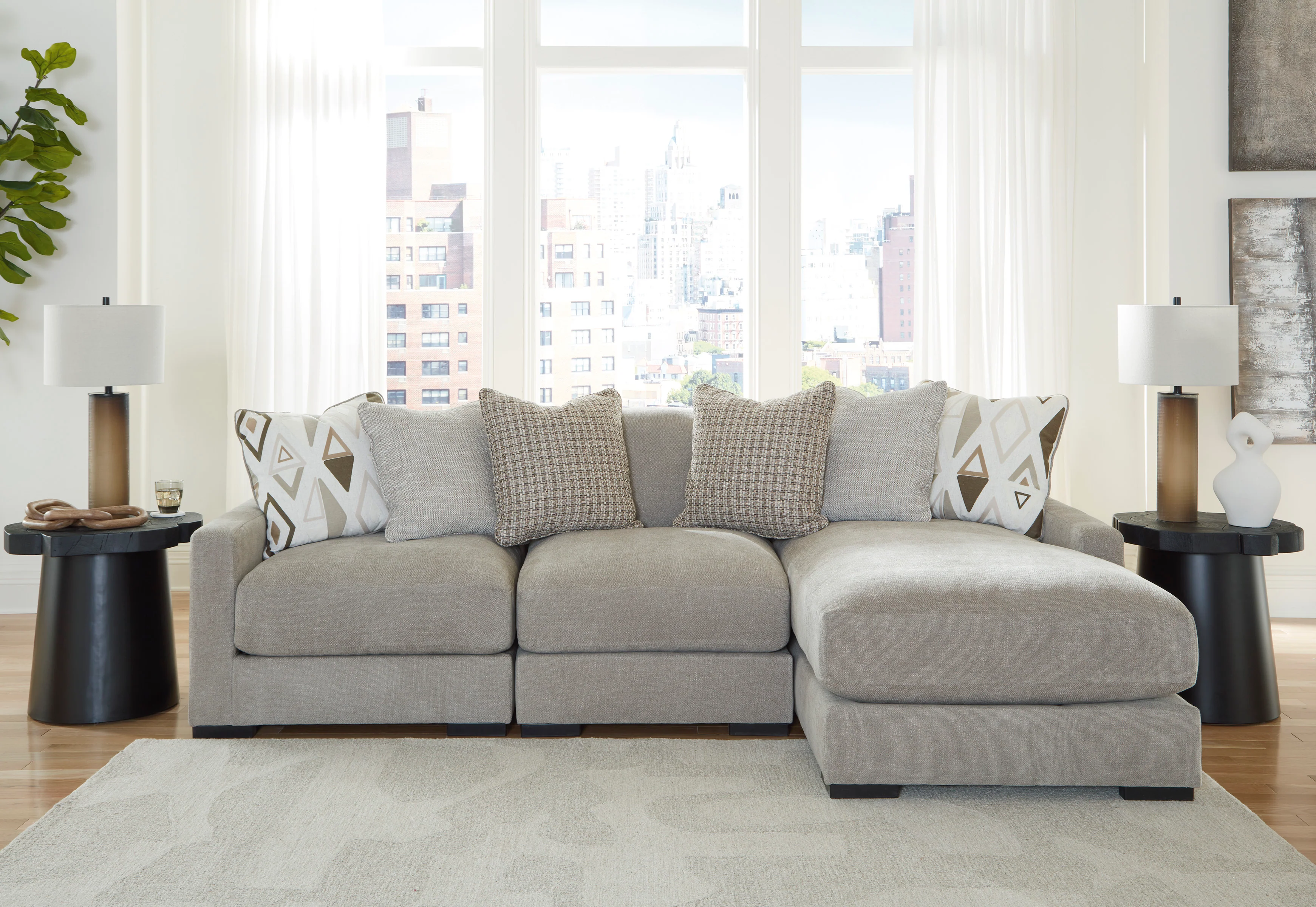 Aslan Court 3-Piece Sofa Sectional with Chaise