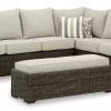Ashley Brook Ranch Outdoor Sofa Sectional and Bench with Cushion
