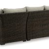 Ashley Brook Ranch Outdoor Sofa Sectional and Bench with Cushion