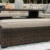 Ashley Brook Ranch Outdoor Sofa Sectional and Bench with Cushion