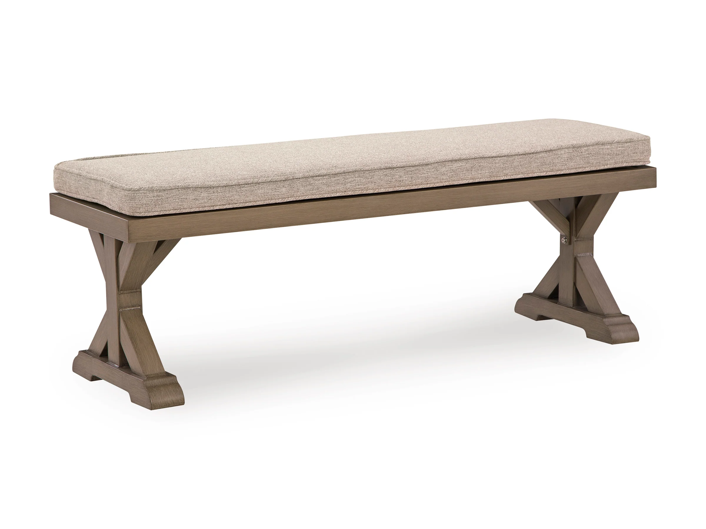 Ashley Revare Beach Outdoor Patio Bench with Cushion