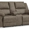 Laresview Reclining Console Loveseat