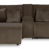 Top Tier Left Facing 3-Piece Reclining Sectional Sofa with Chaise