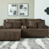 Top Tier Left Facing 3-Piece Reclining Sectional Sofa with Chaise