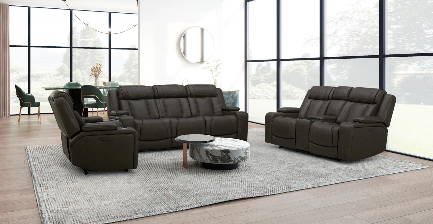 Denver Leather Power Reclining Sofa