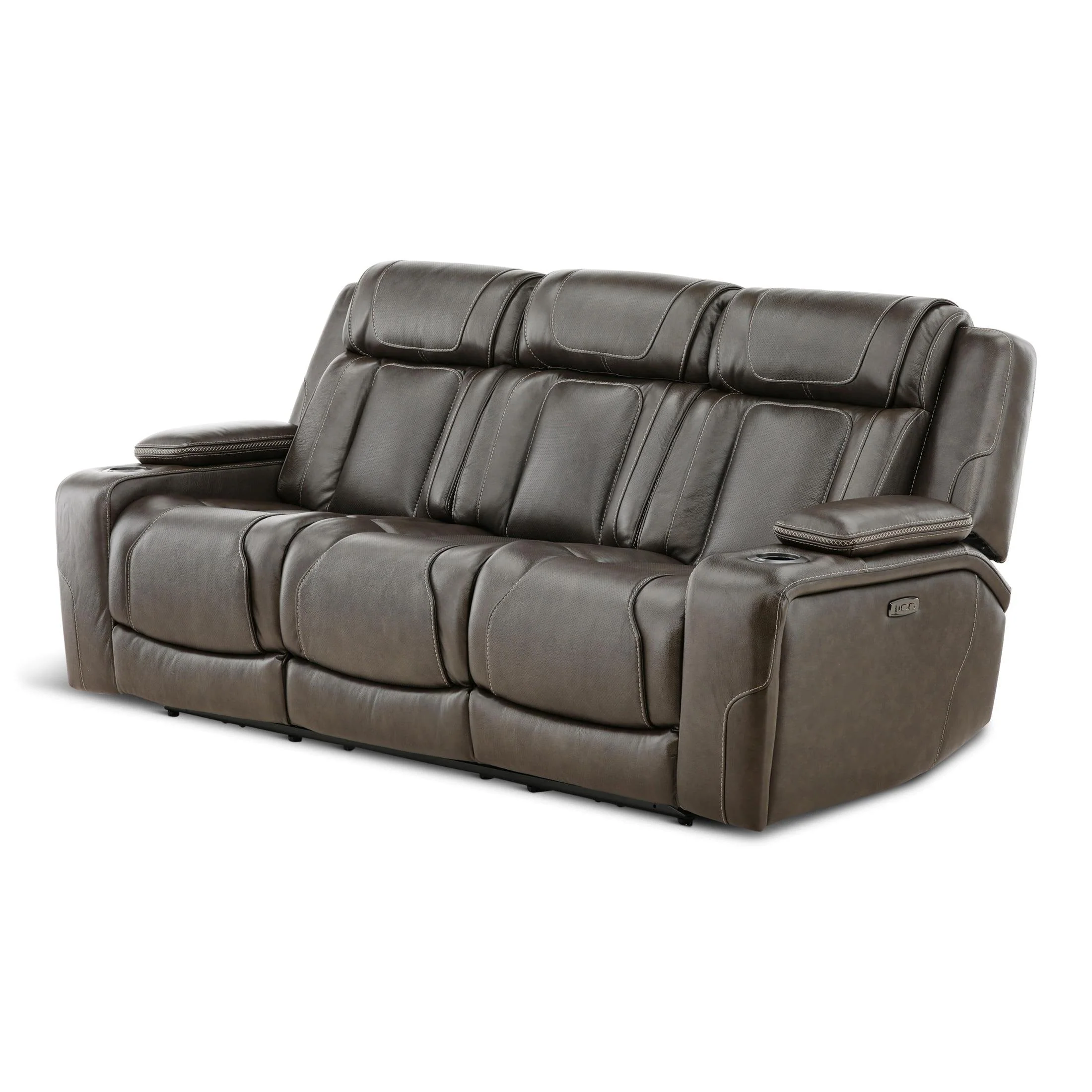 Denver Leather Power Reclining Sofa