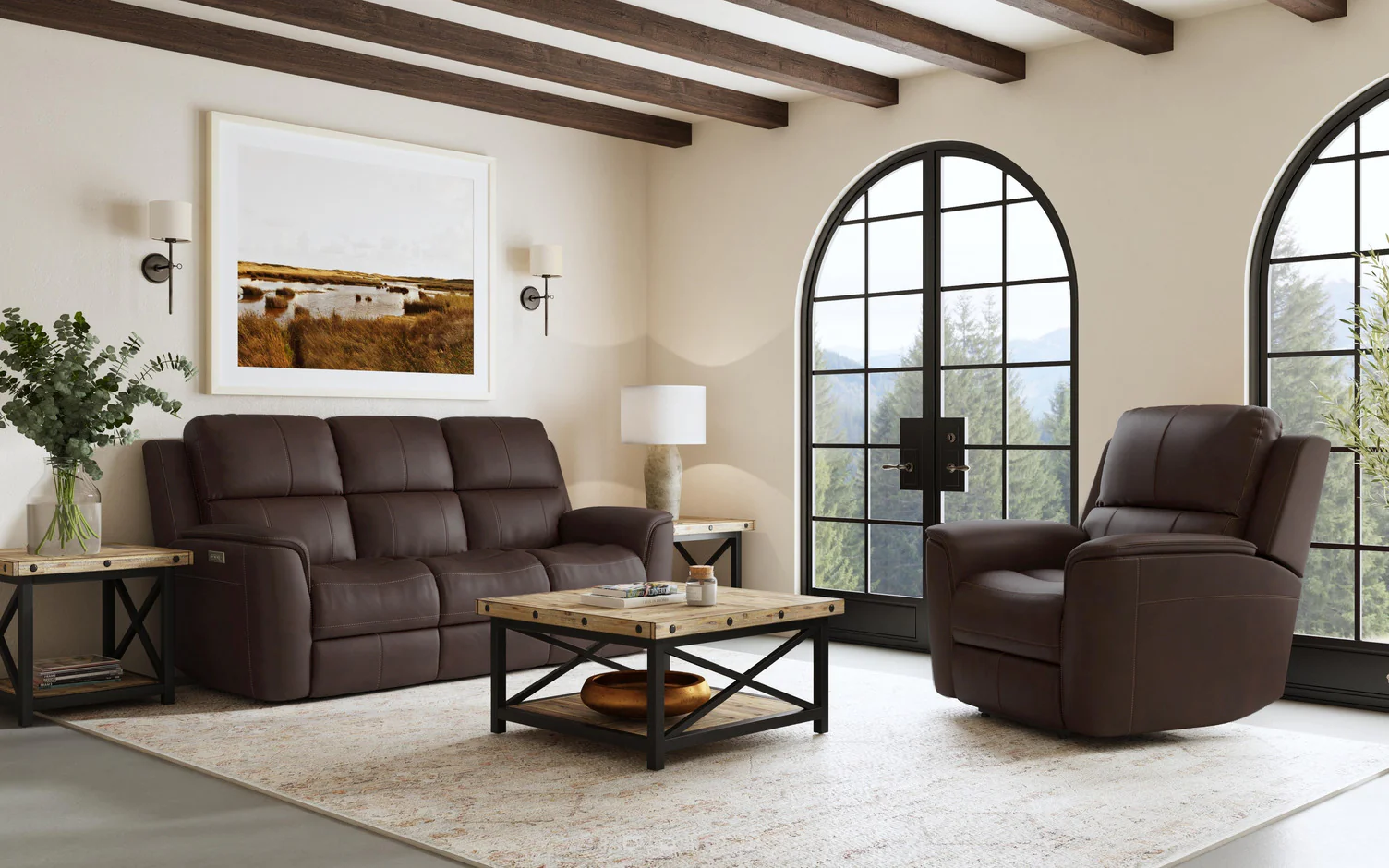 Flexsteel Karson Leather Power Reclining Sofa