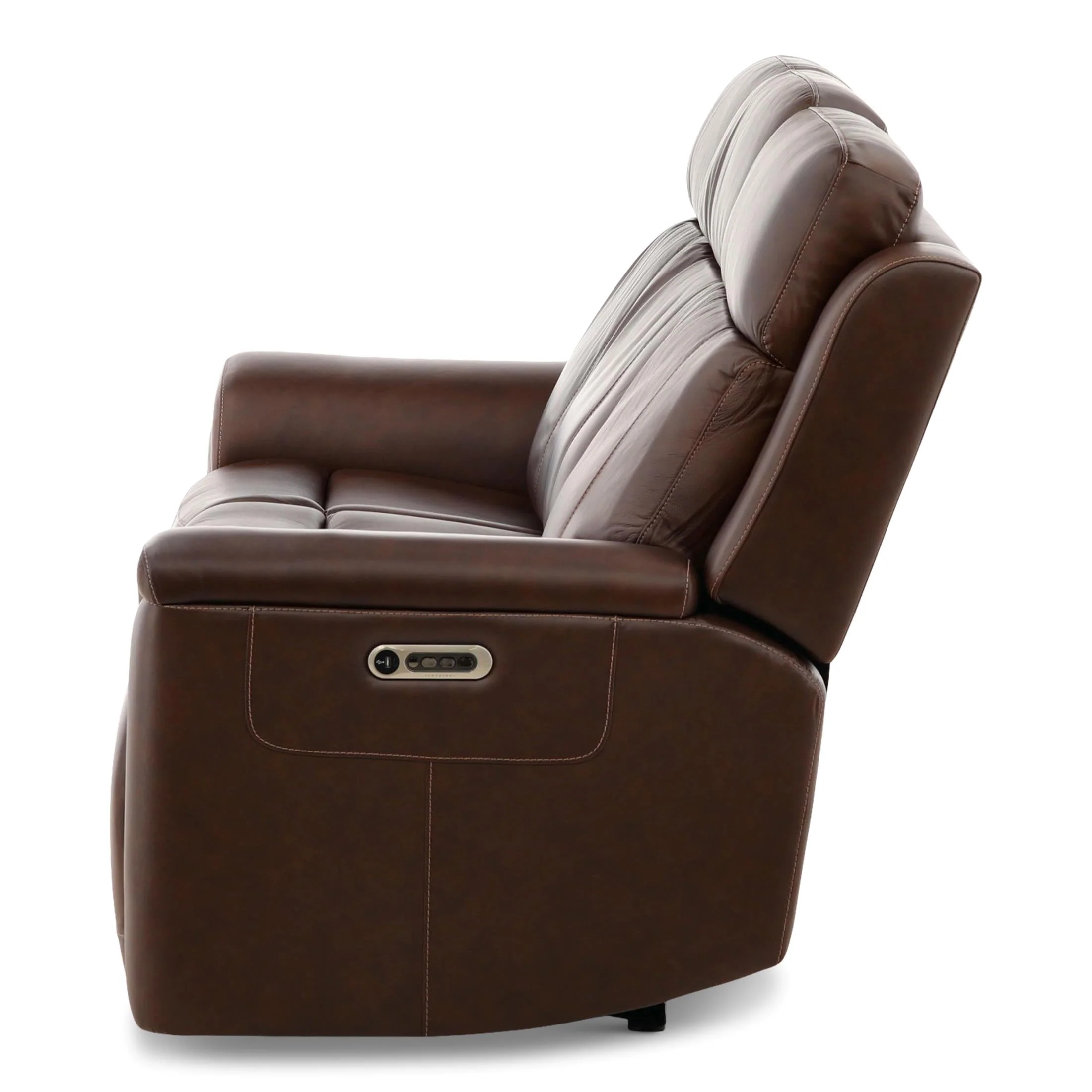 Flexsteel Adrian Leather Power Sofa with Drop Down Table