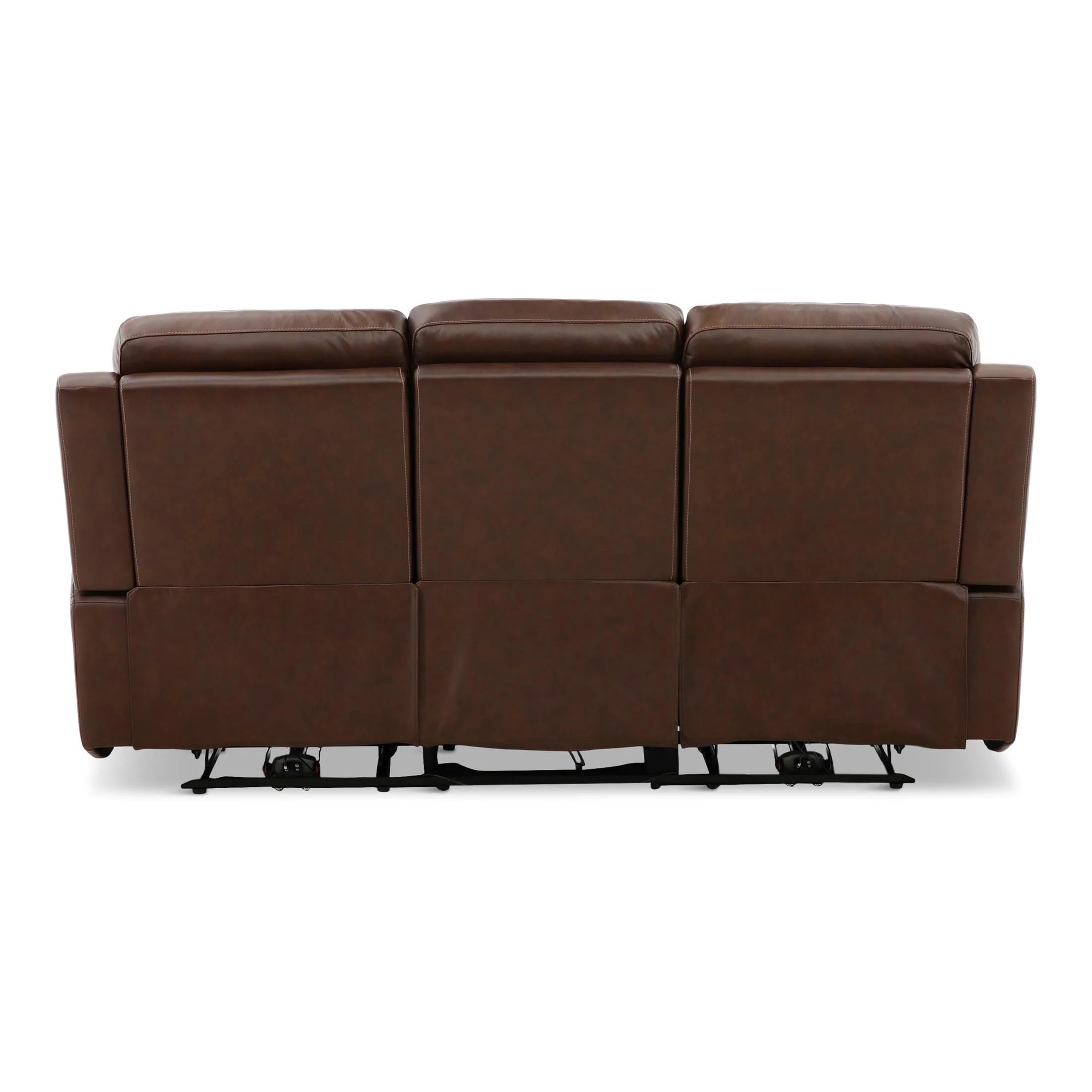 Flexsteel Adrian Leather Power Sofa with Drop Down Table