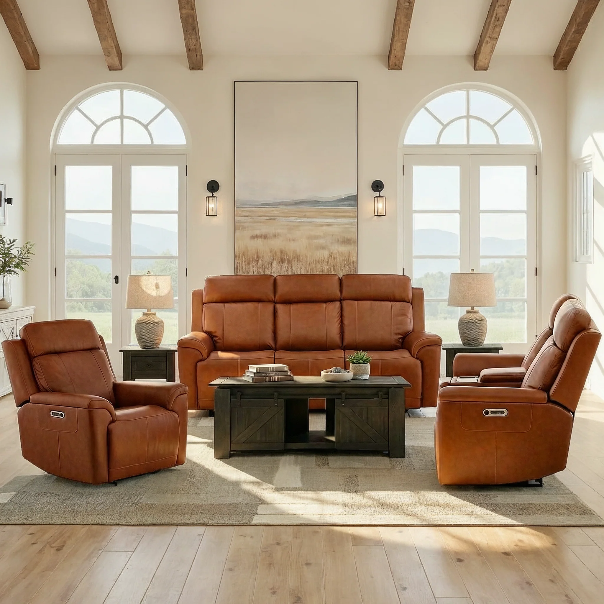 Flexsteel Adrian Leather Power Recliner