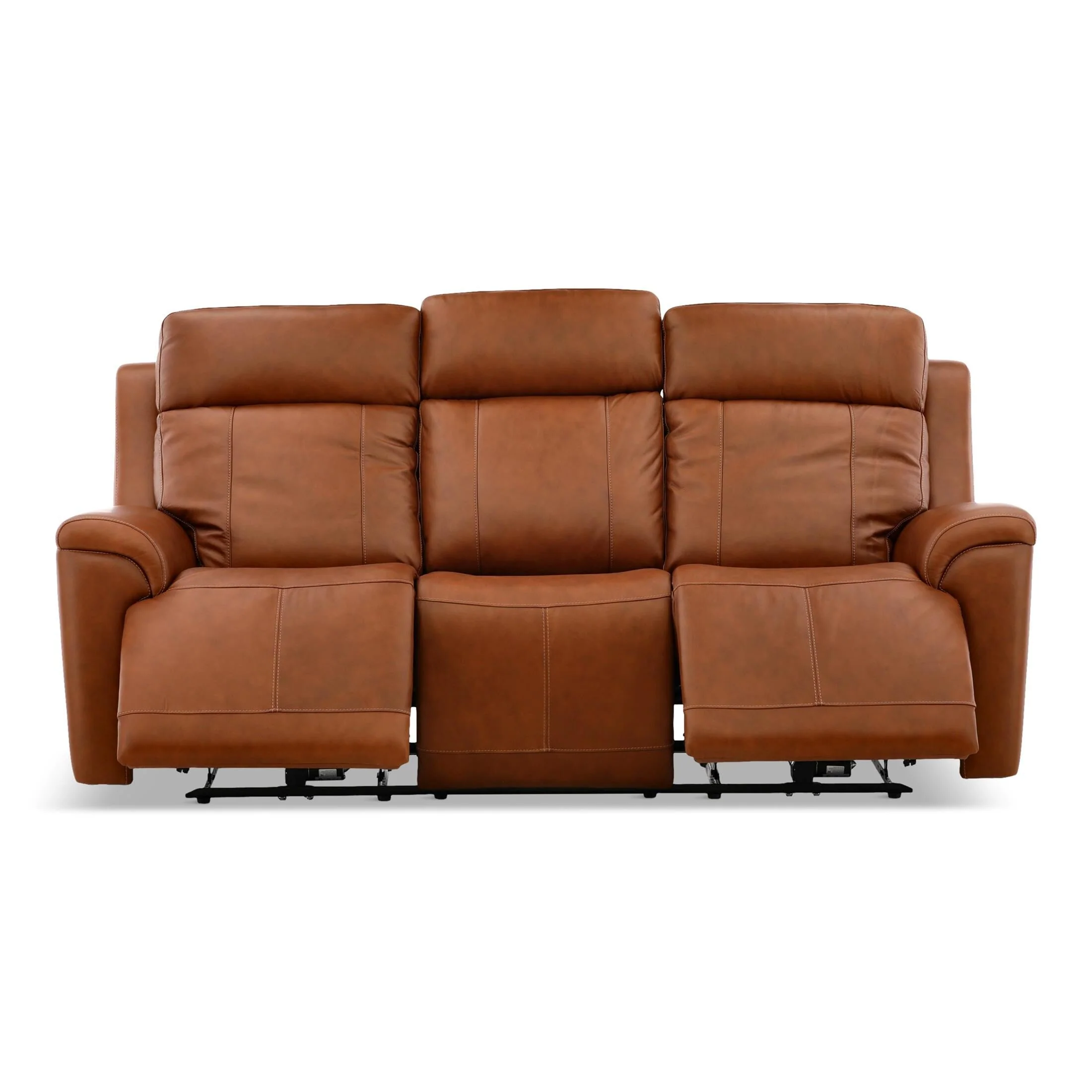 Flexsteel Adrian Leather Power Sofa with Drop Down Table