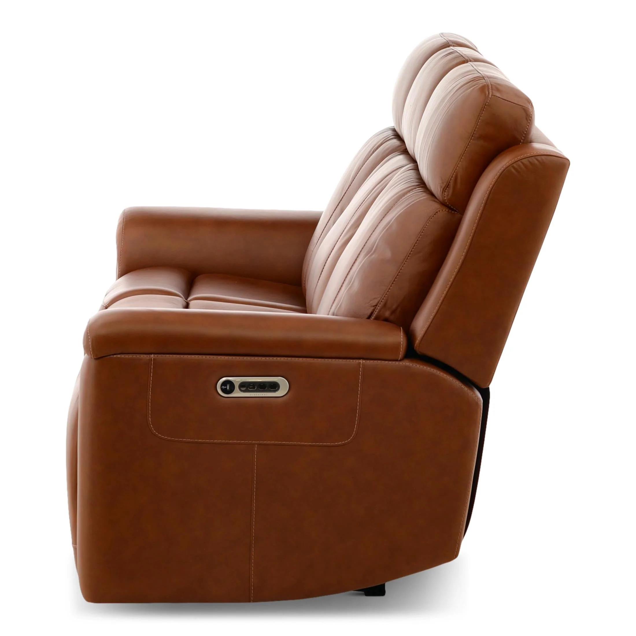 Flexsteel Adrian Leather Power Sofa with Drop Down Table
