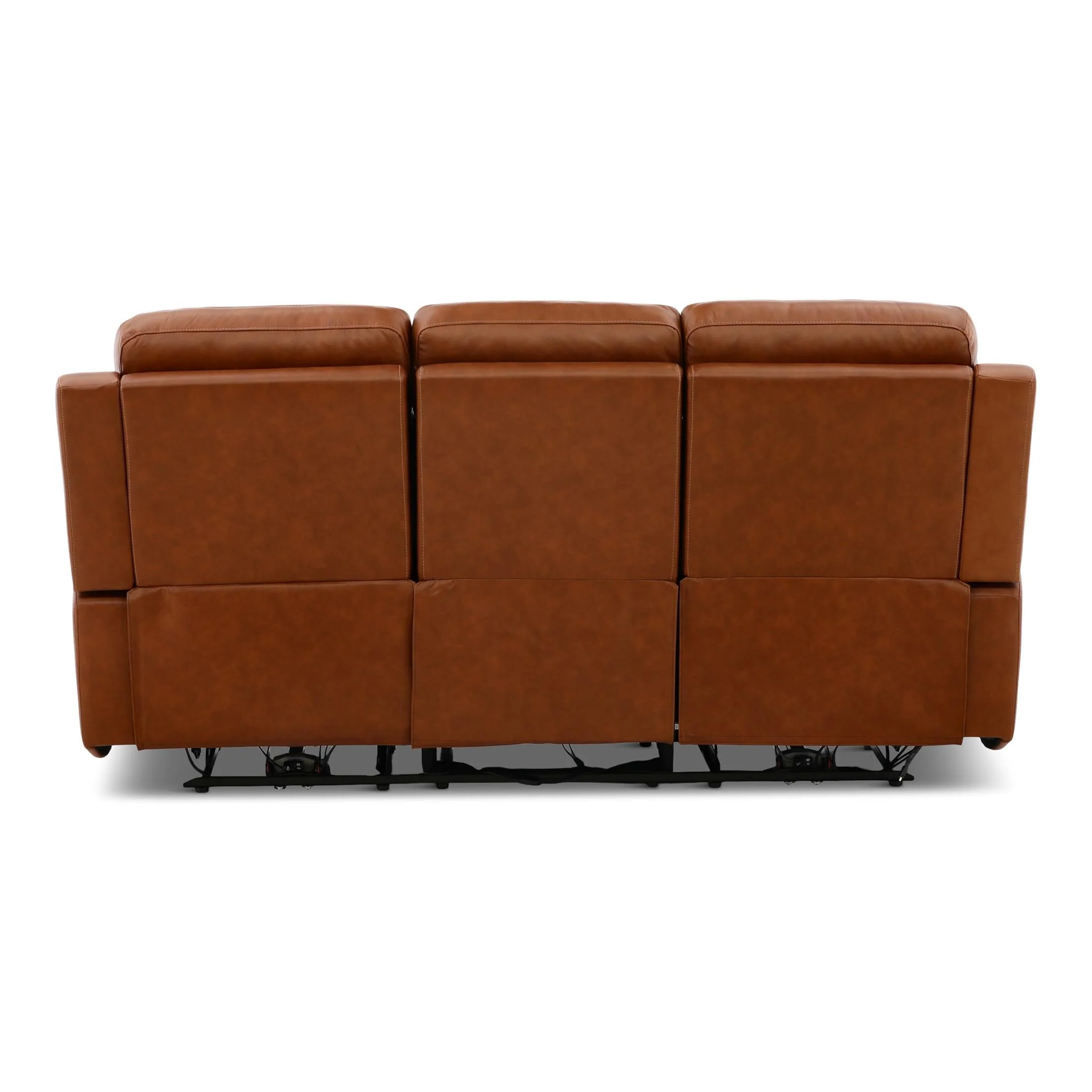 Flexsteel Adrian Leather Power Sofa with Drop Down Table