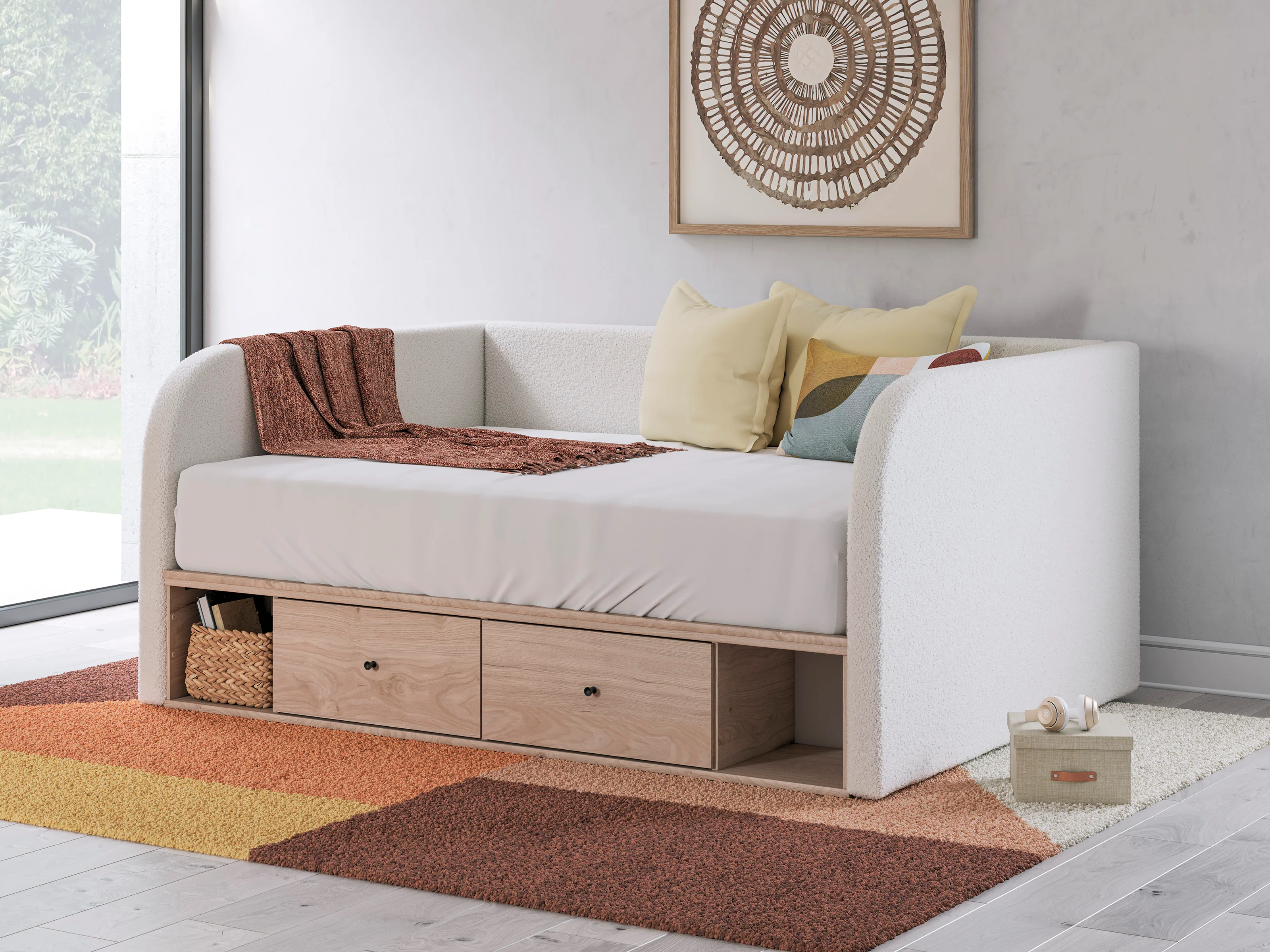 Shapella Upholstered Day Bed with Storage