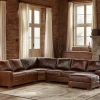 Riccardo Leather 4-Piece Sectional with Chaise
