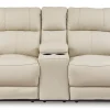 Dahlmoore Leather Power Reclining Console Loveseat